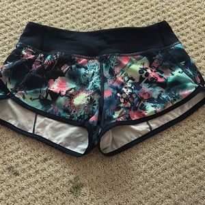 navy pattered ivivva shorts, super fun colors, size 10 ( girls )